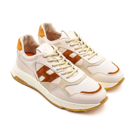 Sneakers Uomo BIANCO-ARANCIO HOGAN     Pelle