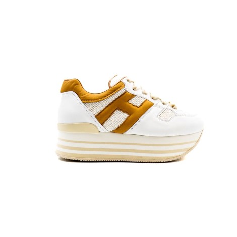 Sneakers Donna BIANCO+CAMEL HOGAN     Pelle