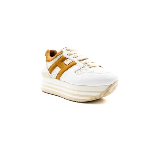 Sneakers Donna BIANCO+CAMEL HOGAN     Pelle