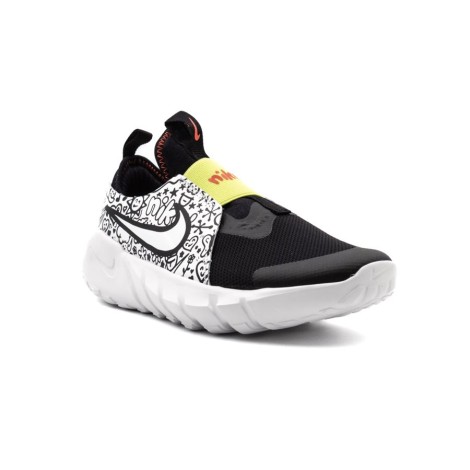 Sneakers Bambino BLACK WHTE NIKE Pelle