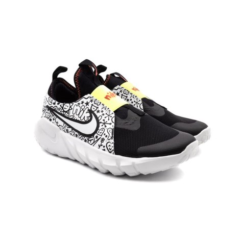 Sneakers Bambino BLACK WHTE NIKE Pelle