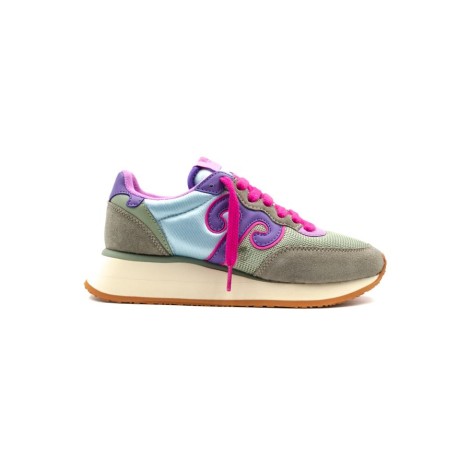 Sneakers Donna VERDE+AZZURRO WUSHU RUYI Pelle