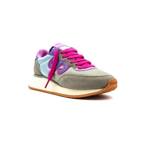 Sneakers Donna VERDE+AZZURRO WUSHU RUYI Pelle