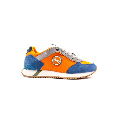 Sneakers Uomo ORANGE-STEEL BLUE-GRAY COLMAR Pelle