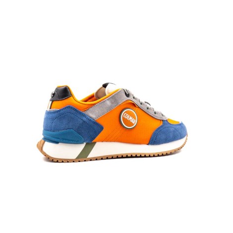 Sneakers Uomo ORANGE-STEEL BLUE-GRAY COLMAR Pelle