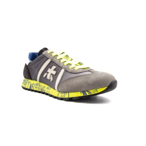 Sneakers Uomo GRIGIO+LIME PREMIATA   Pelle