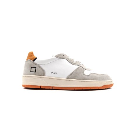 Sneakers Uomo WHITE-ORANGE D.A.T.E.  Pelle