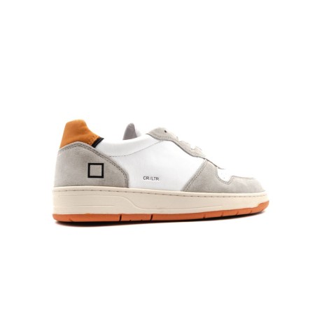 Sneakers Uomo WHITE-ORANGE D.A.T.E.  Pelle