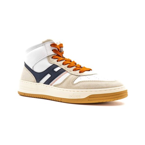 Sneakers Uomo BIANCO+BLU+ARANCIO HOGAN     Pelle