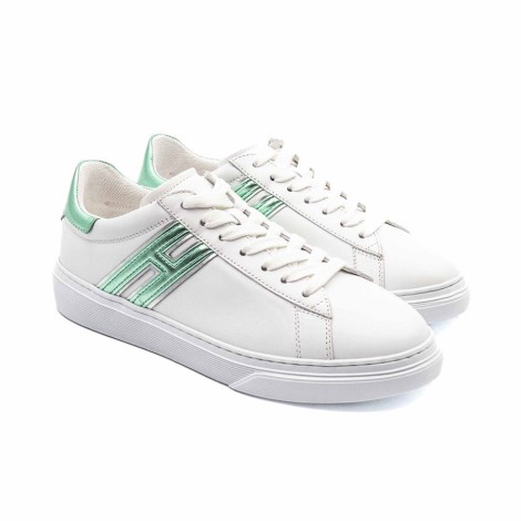 Sneakers Donna BIANCO+VERDE HOGAN     Pelle