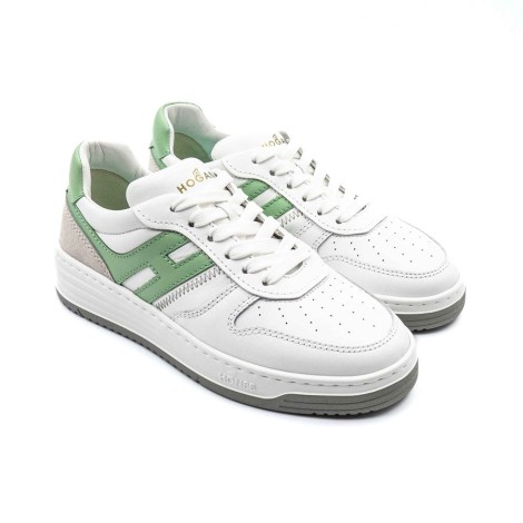 Sneakers Donna BIANCO+VERDE HOGAN     Pelle