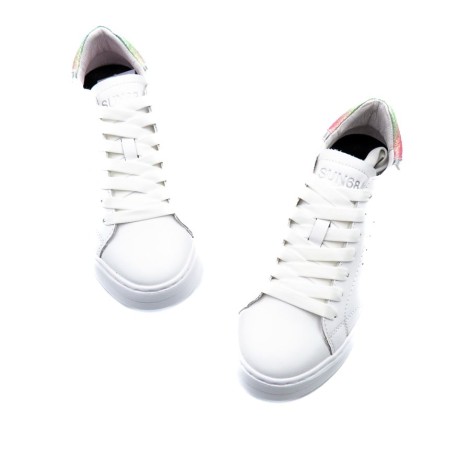 Sneakers Donna Bianco/multicolor SUN68 Pelle