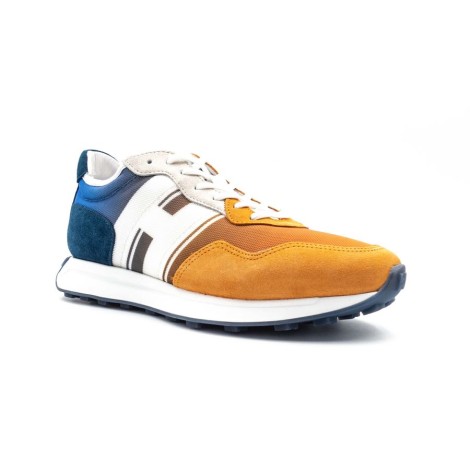 Sneakers Uomo BLUETTE+ARANCIO+BIANCO HOGAN     Pelle