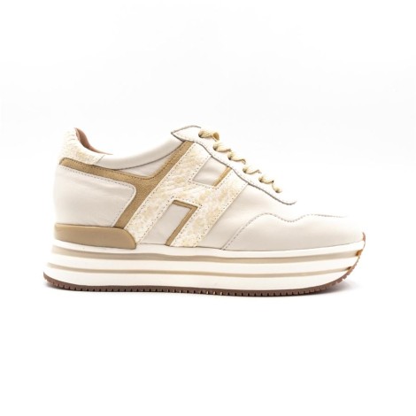 Sneakers Donna BIANCO+PIT+SABBIA HOGAN     Pelle