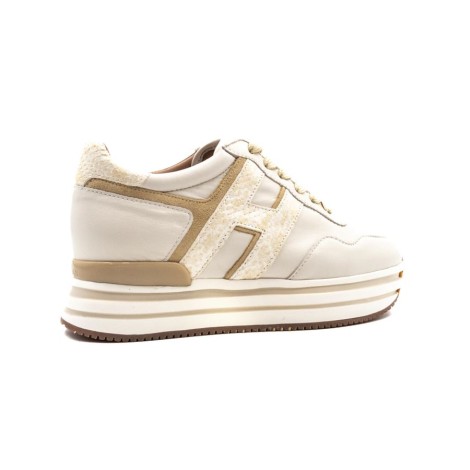 Sneakers Donna BIANCO+PIT+SABBIA HOGAN     Pelle