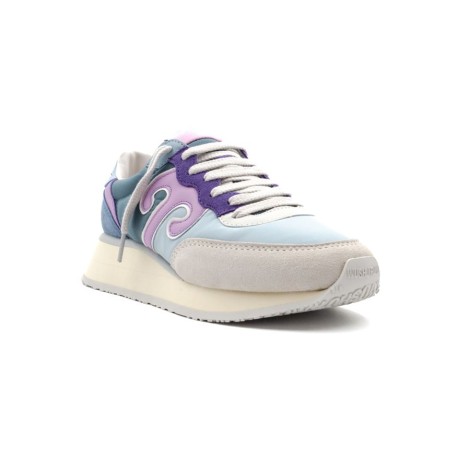 Sneakers Donna AZZURRO+ROSA WUSHU RUYI Pelle