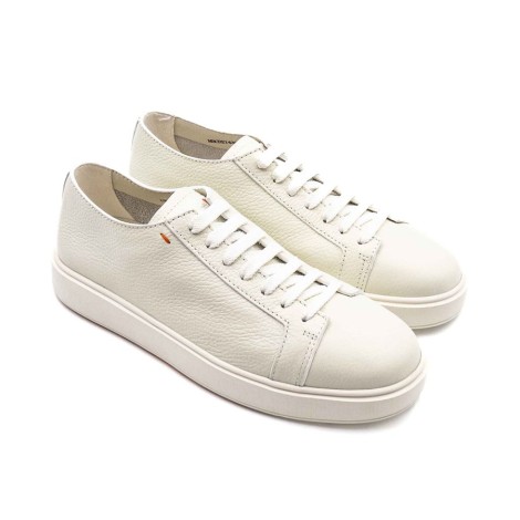 Sneakers Uomo White SANTONI Pelle