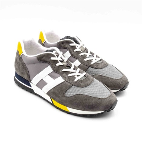 Sneakers Uomo GRIGIO+GIALLO HOGAN     Pelle