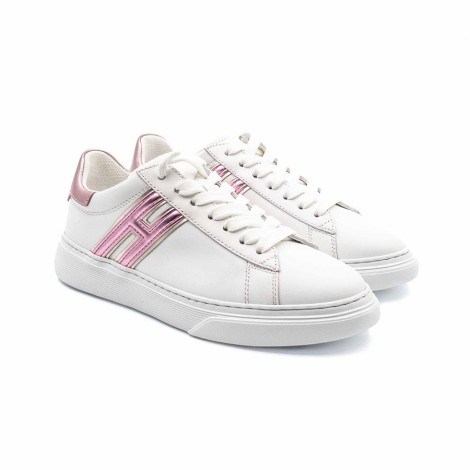 Sneakers Donna Bianco+rosa HOGAN     Pelle