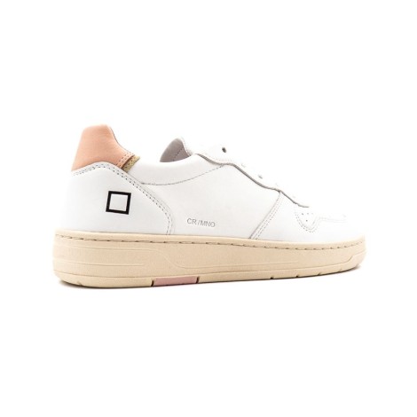 Sneakers Donna WHITE-PINK D.A.T.E.  Pelle