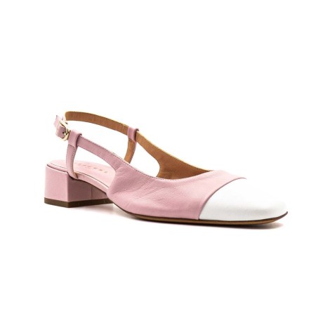 Scarpa Donna Rosa+bianco TRE EMME Pelle