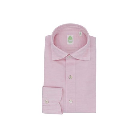 Camicia rosa con collo classico