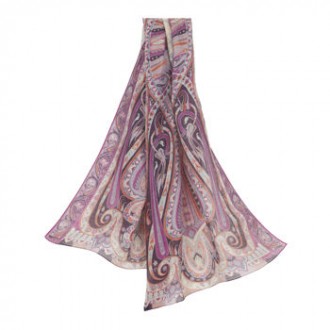 Sciarpa in lana e seta paisley ornamentale