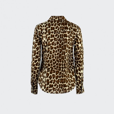 Camicia in cotone animalier