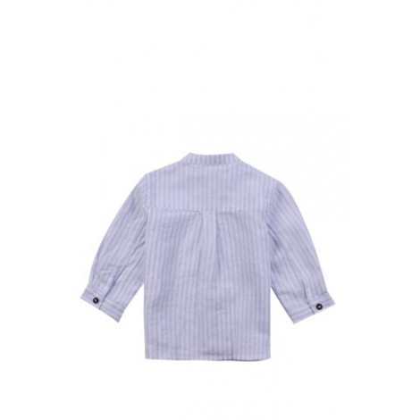 CAMICIA A RIGHE CON RICAMOenbsp;