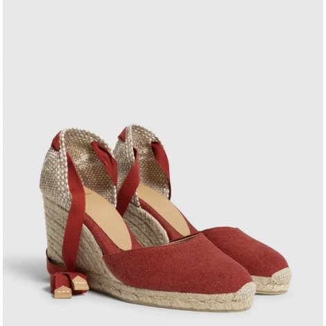 Espadrillas Carina 8 in cotone rosso