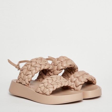 Sandalo Voyage Bis in pelle beige