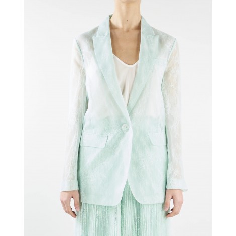 TWIN SET Giacca blazer in organza e pizzo Twinset