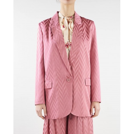 TWIN SET Giacca blazer jacquard chevron Twinset