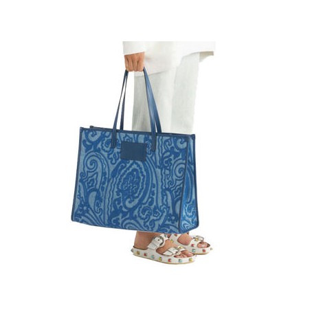 Shopping bag grande paisley jacquard