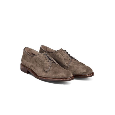 Derby Robert marrone in suede