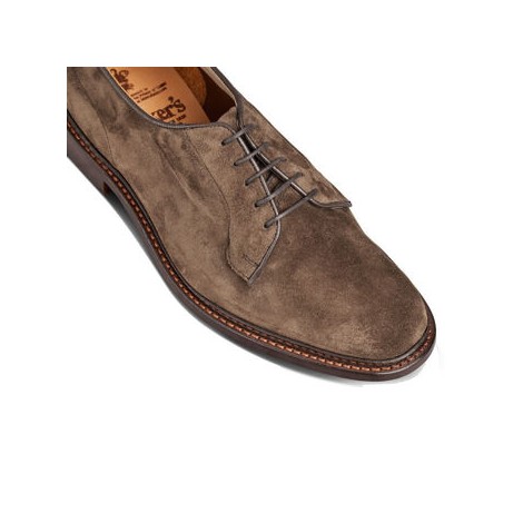 Derby Robert marrone in suede