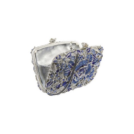 Clutch con fiori di cristallo