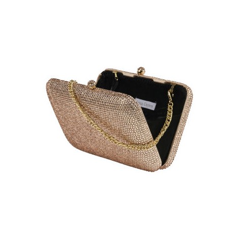 Clutch con cristalli con catenella a scomparsa