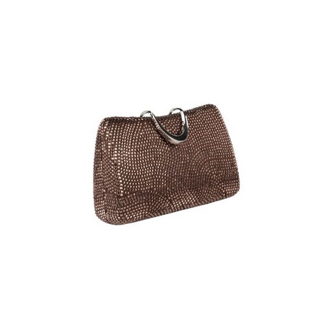 Clutch con decoro in cristalli