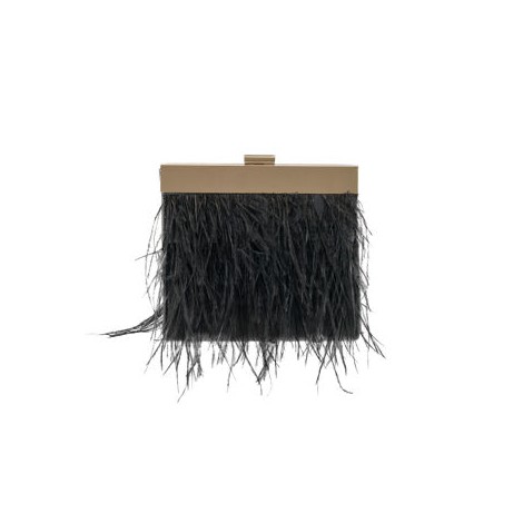 Clutch con piume