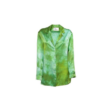 Camicia verde in seta