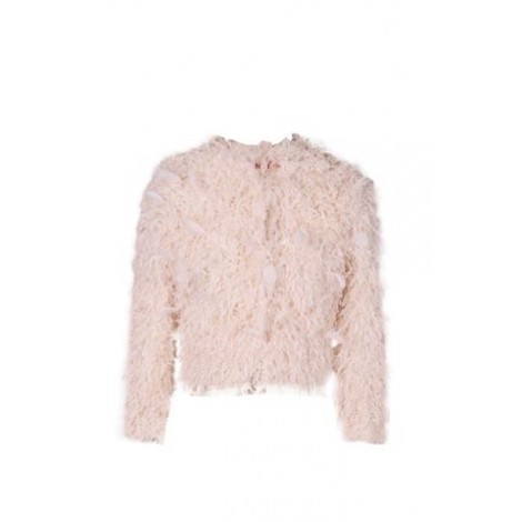 GIACCA IN ECO-SHEARLING CON PIUME