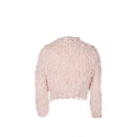 GIACCA IN ECO-SHEARLING CON PIUME