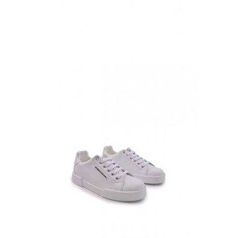 SNEAKERS IN PELLE CON LOGO