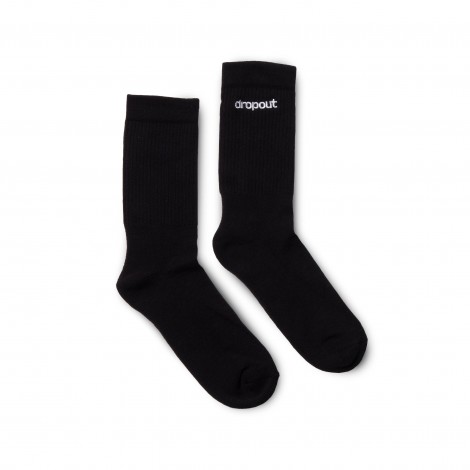 dropout Embroidered Logo Socks Black