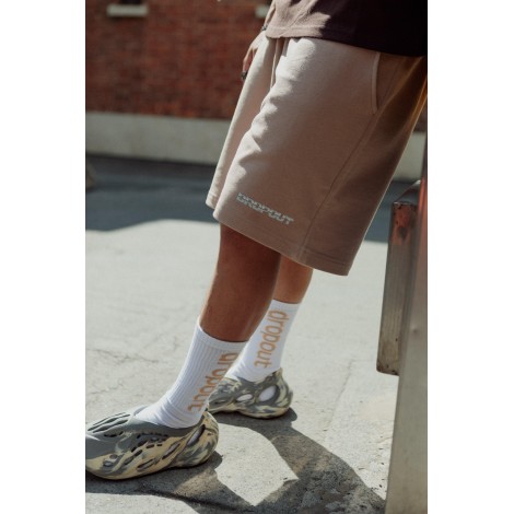 dropout Vertical Logo Socks Beige