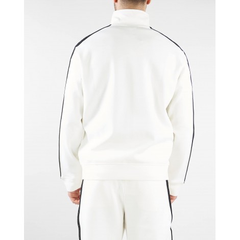 EMPORIO ARMANI Felpa full zip in double jersey con tape logo Emporio Armani