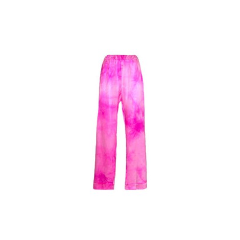 Pantaloni in seta fucsia