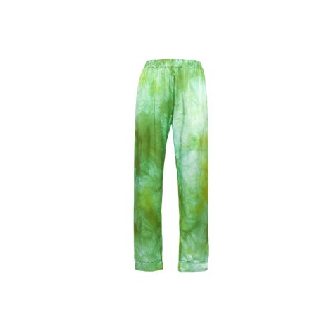 Pantalone verde in seta