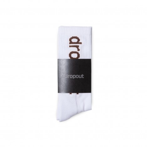 dropout Vertical Logo Socks Brown